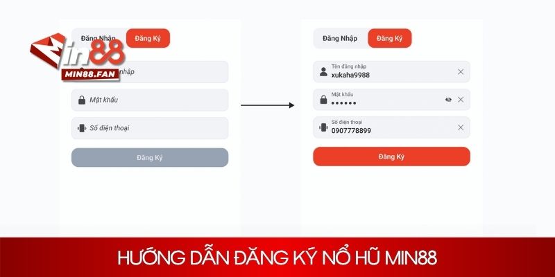 Hướng dẫn đăng ký trải nghiệm nổ hũ Min88 online