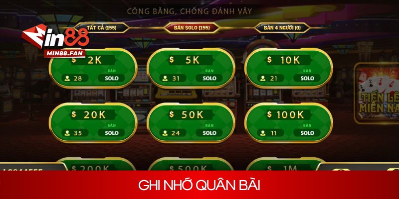 Ghi nhớ quân bài để tăng cơ hội thắng