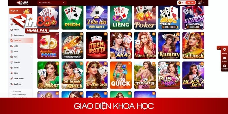 Trò chơi sở hữu giao diện khoa học, rõ ràng