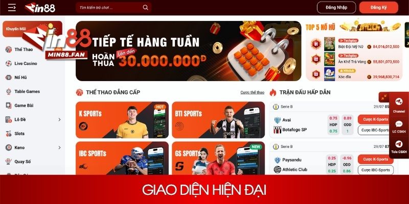 Chuyên mục cá cược sở hữu giao diện hiện đại