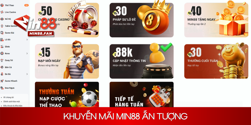 Khuyến mãi Min88 ấn tượng