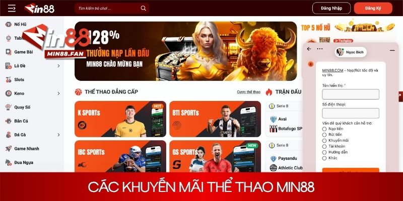 Khuyến mãi thể thao nổi bật tại website