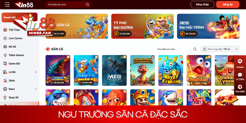 Ngư trường săn cá đặc sắc