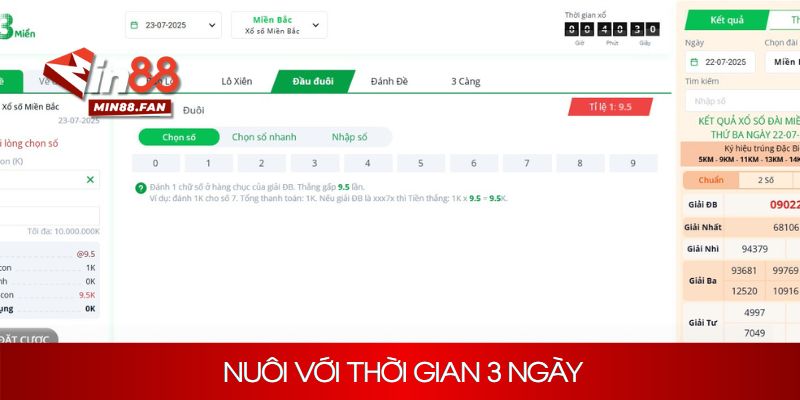 Nuôi với thời gian 3 ngày phù hợp người mới