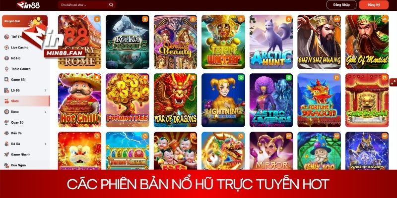 Các trò chơi nổ hũ online uy tín nhất 2025